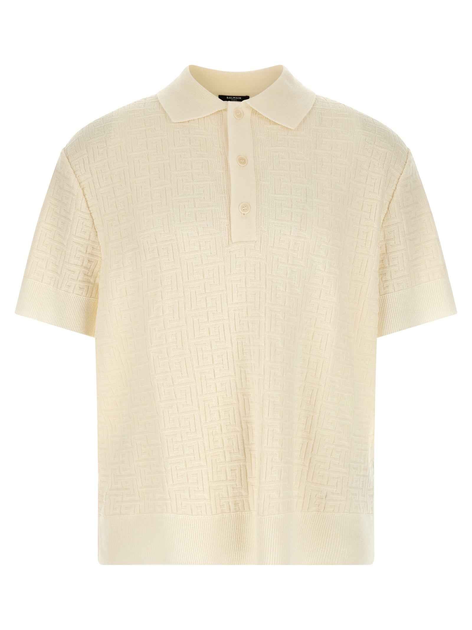 White Wool Polo Shirt