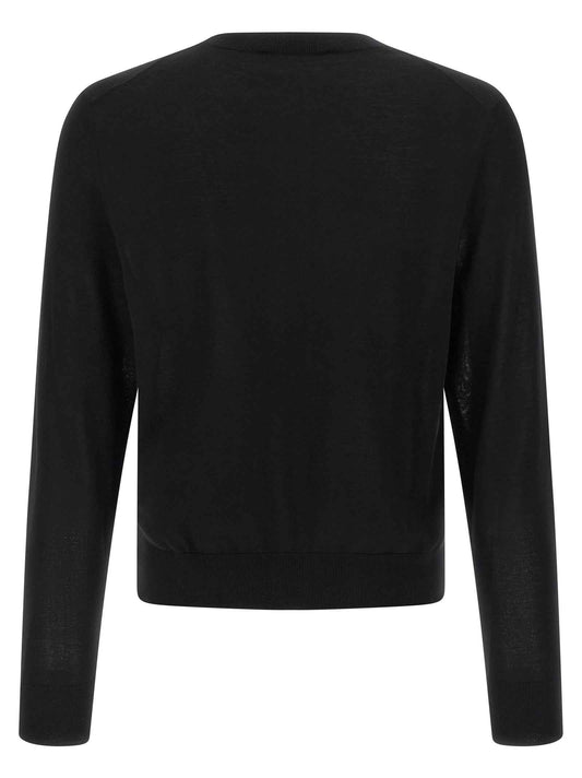 Black Wool Cardigan
