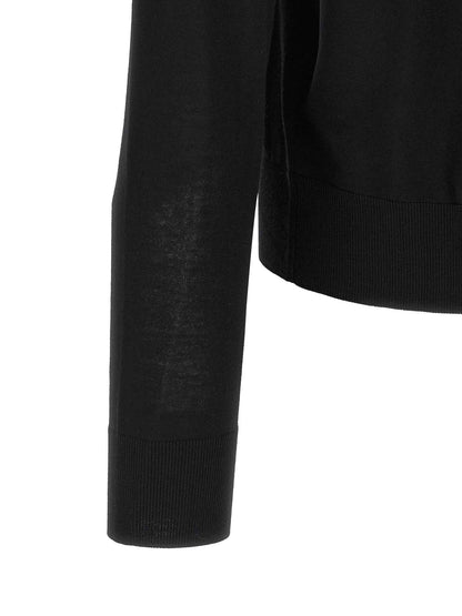 Black Wool Cardigan