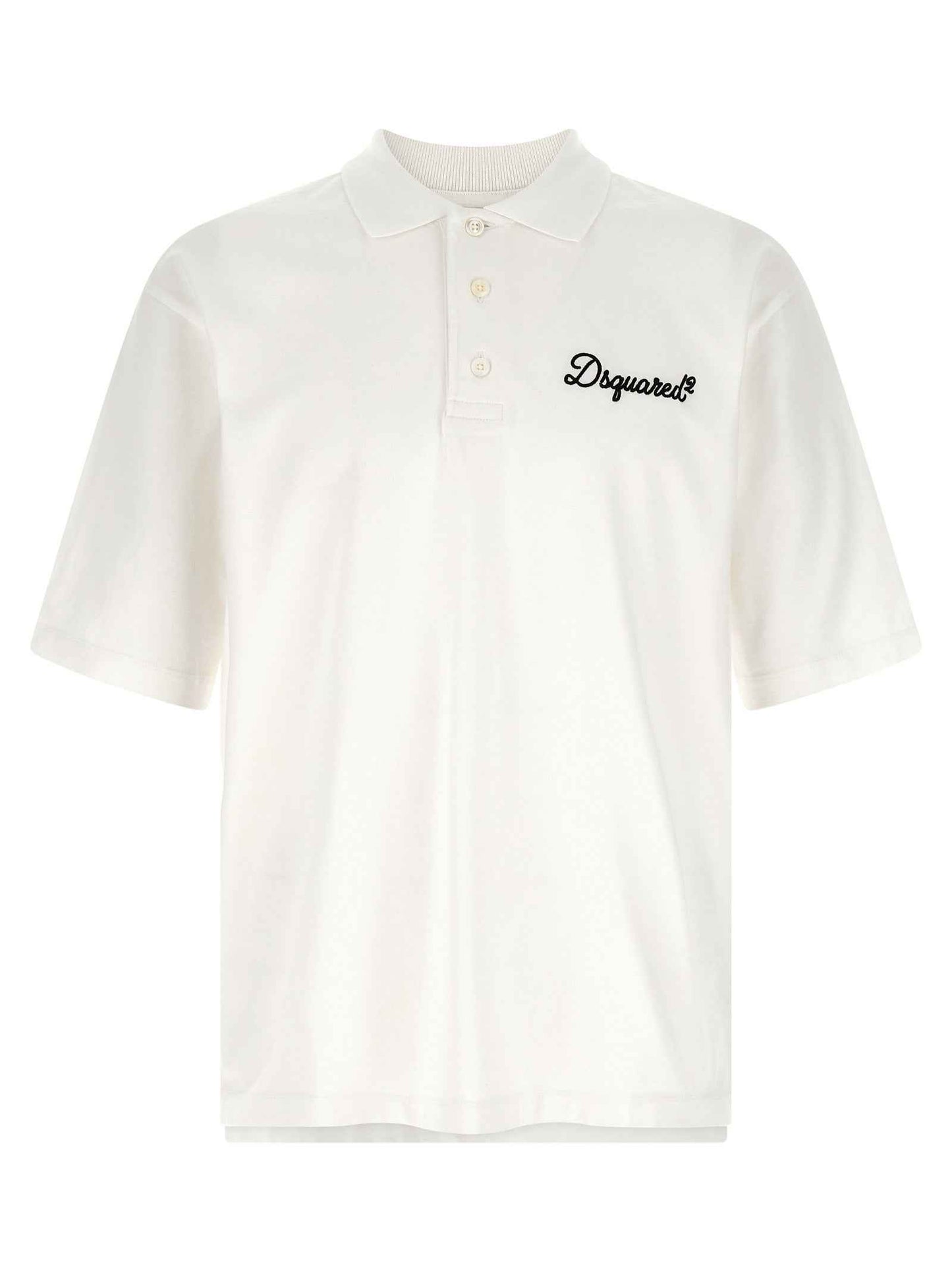 White Cotton Polo Shirt