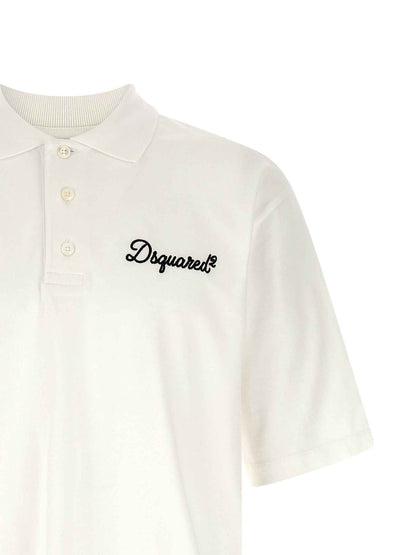 White Cotton Polo Shirt