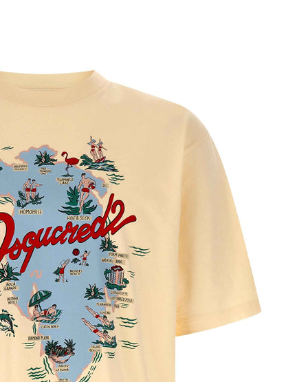Beige Cotton T-Shirt