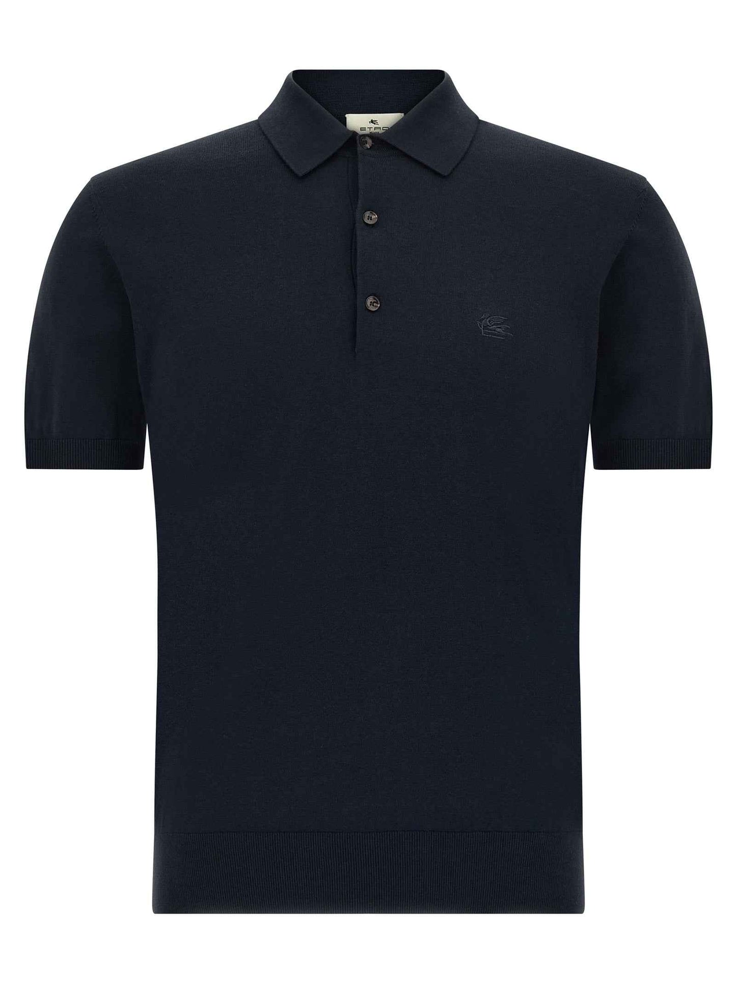 Blue Cotton Polo Shirt
