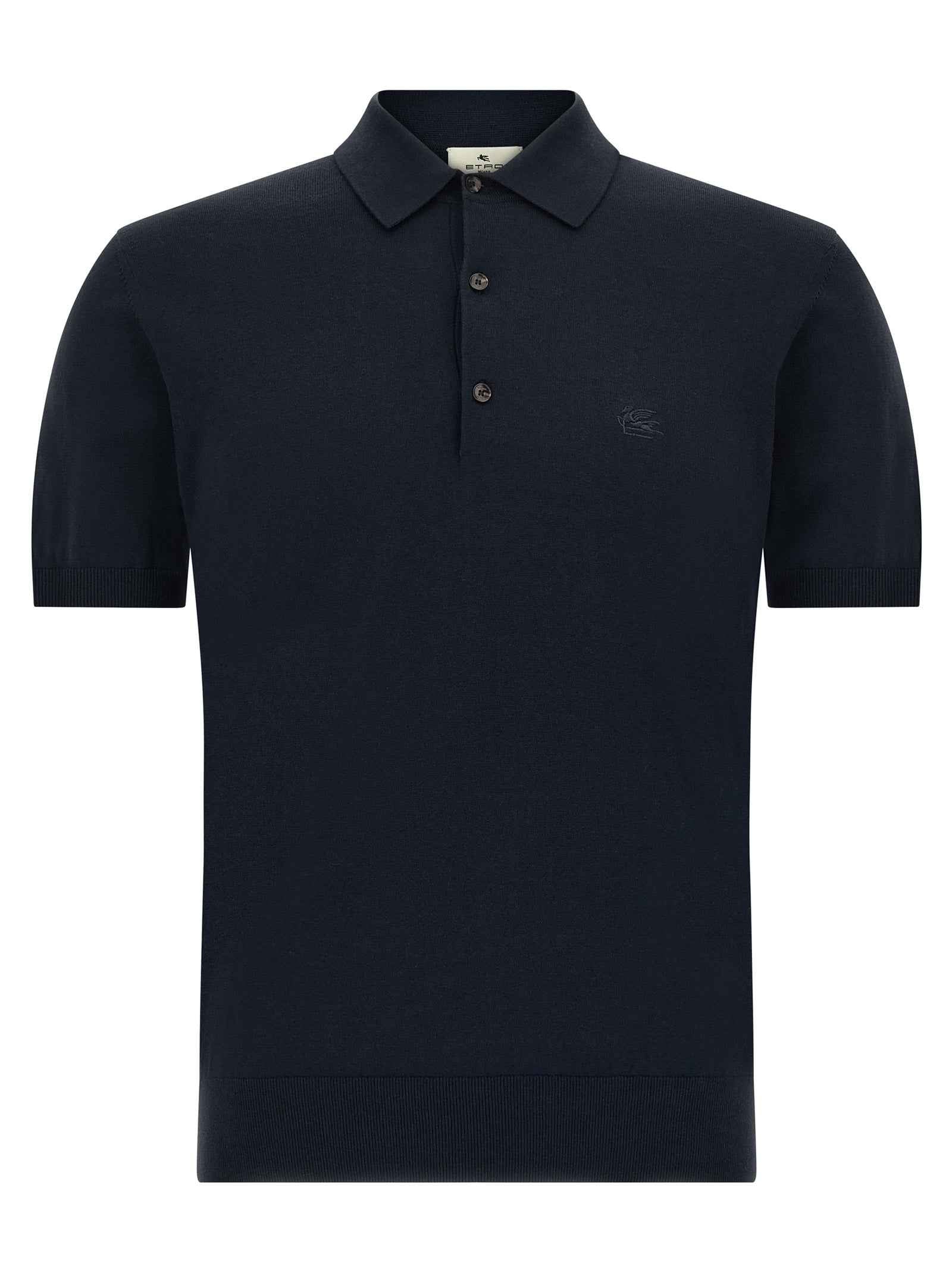 Blue Cotton Polo Shirt