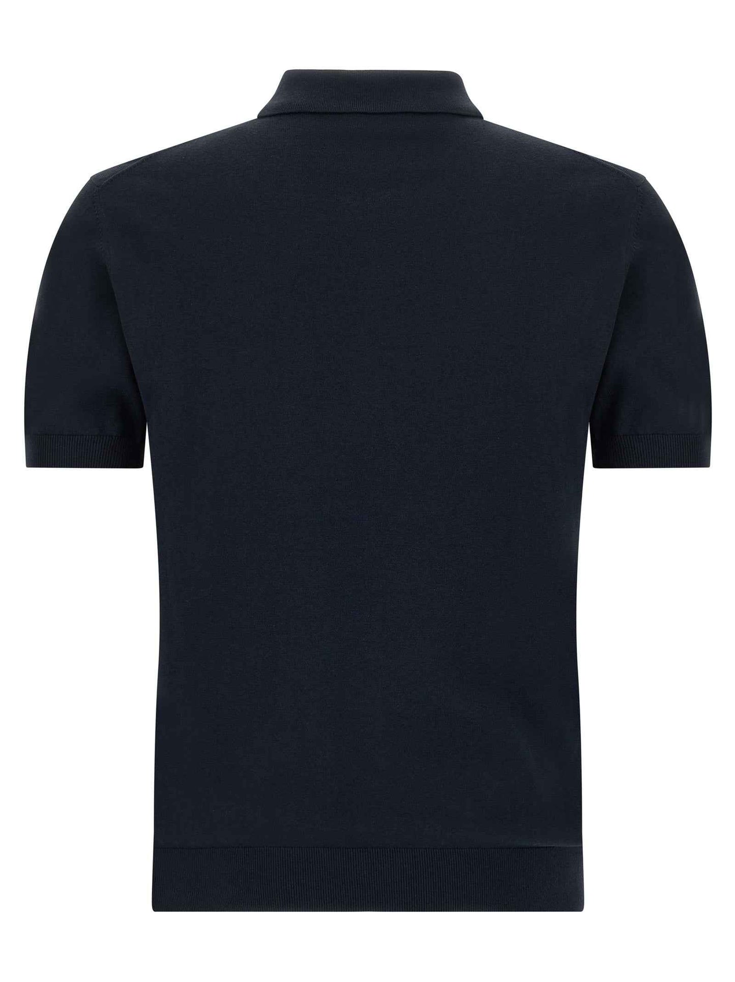 Blue Cotton Polo Shirt