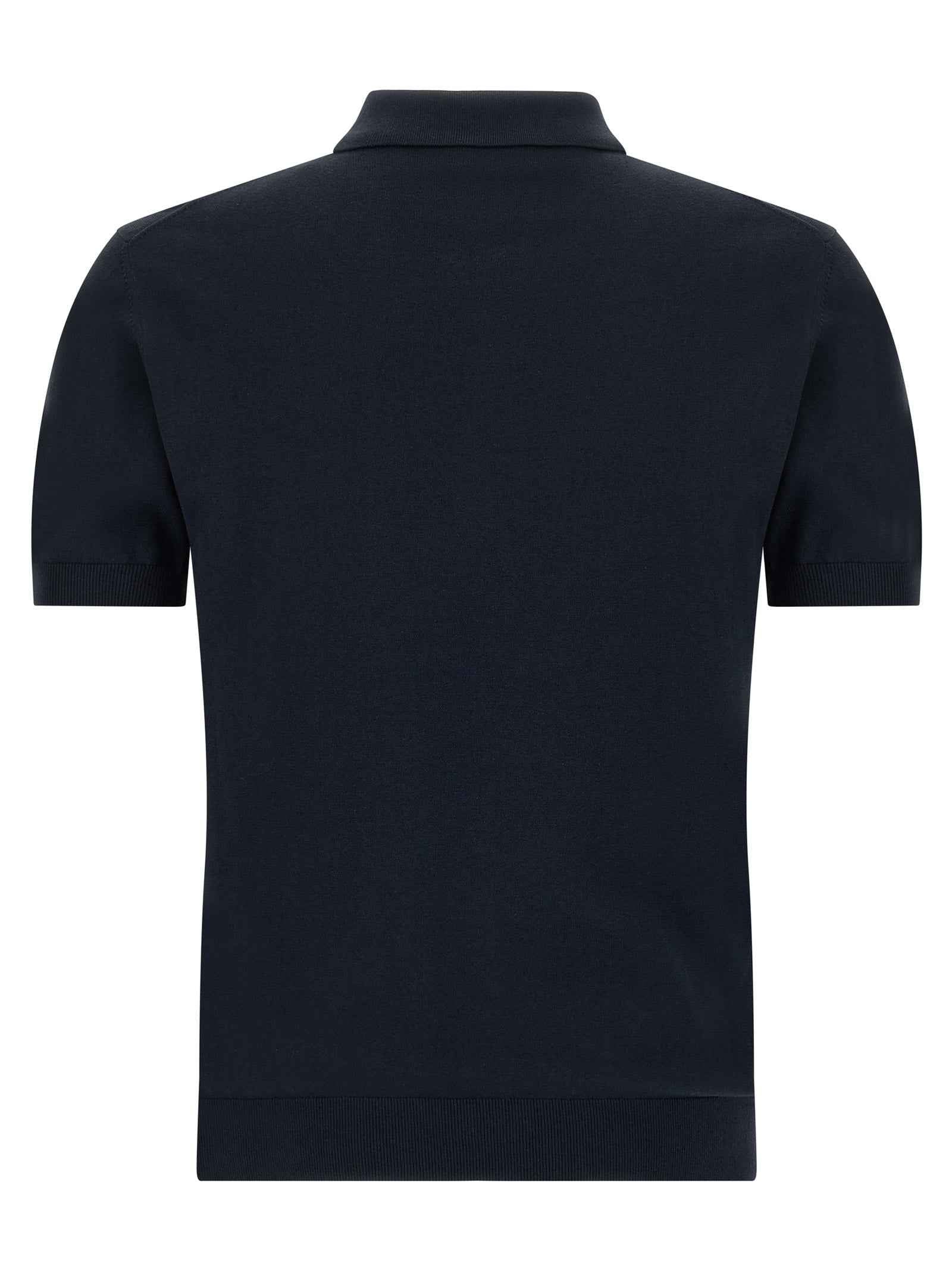 Blue Cotton Polo Shirt