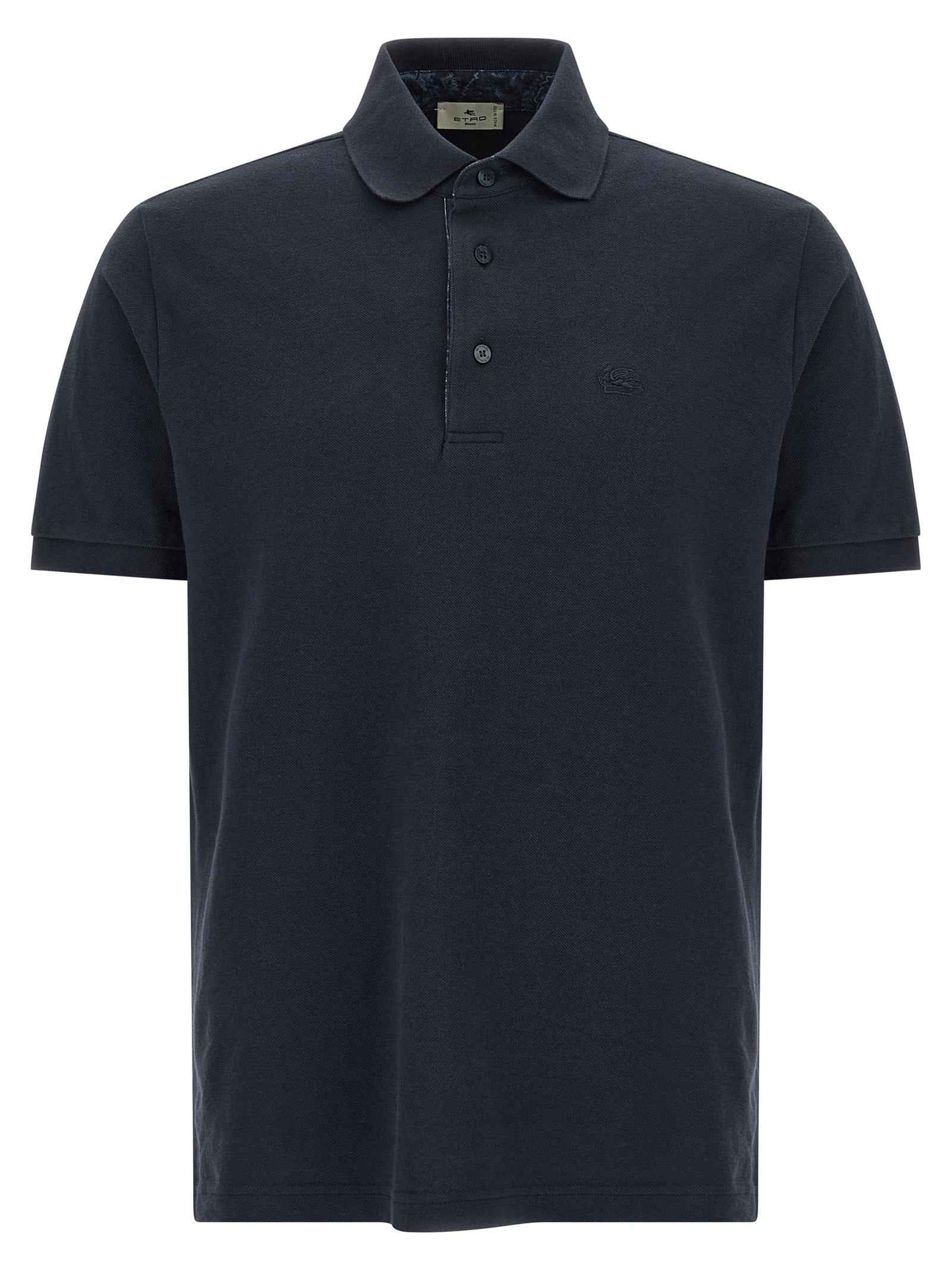 Blue Cotton Polo Shirt
