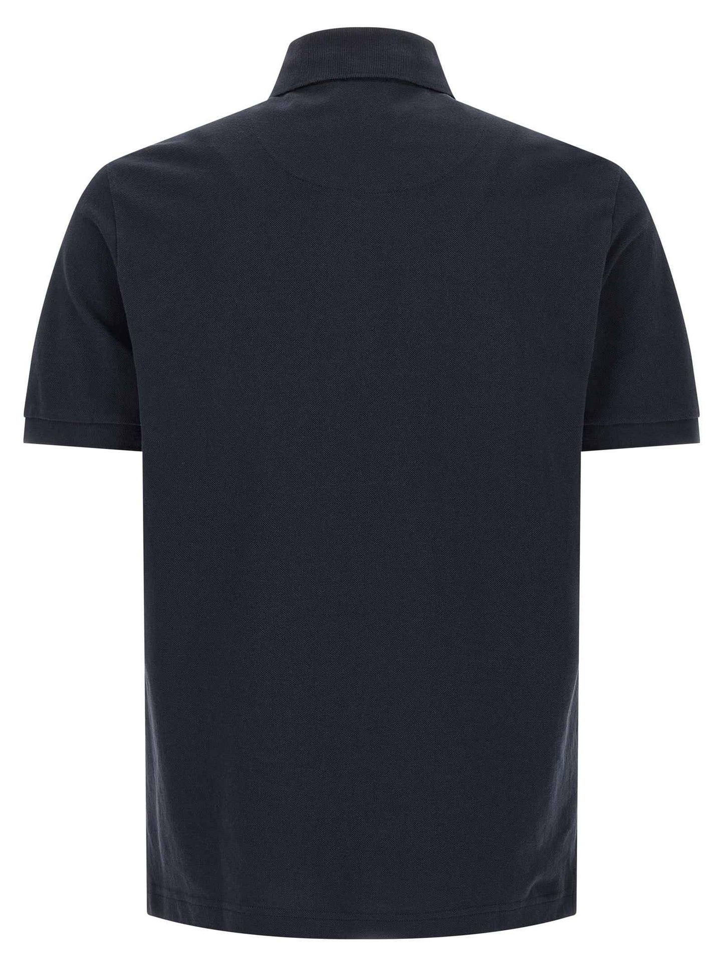 Blue Cotton Polo Shirt