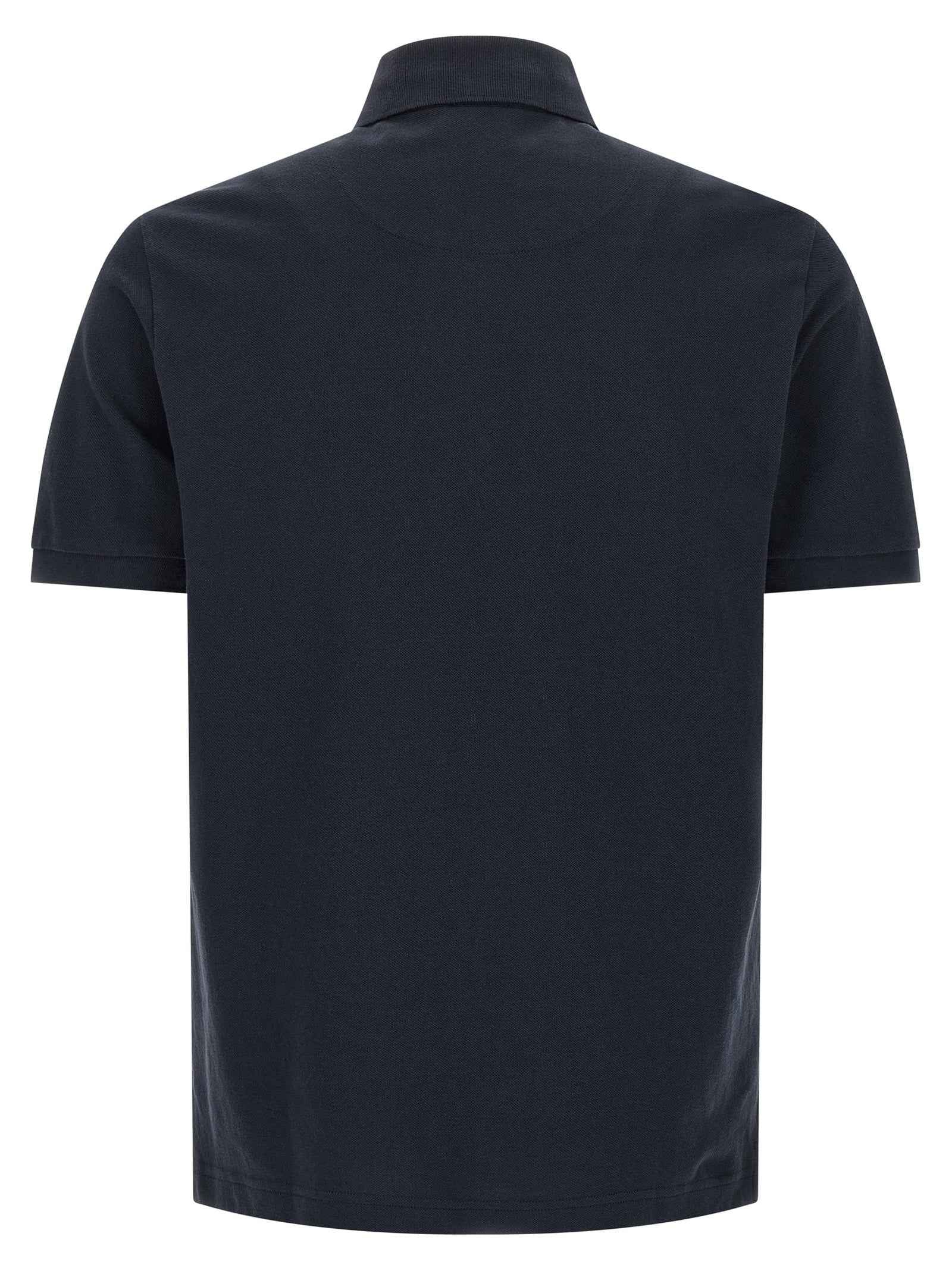 Blue Cotton Polo Shirt