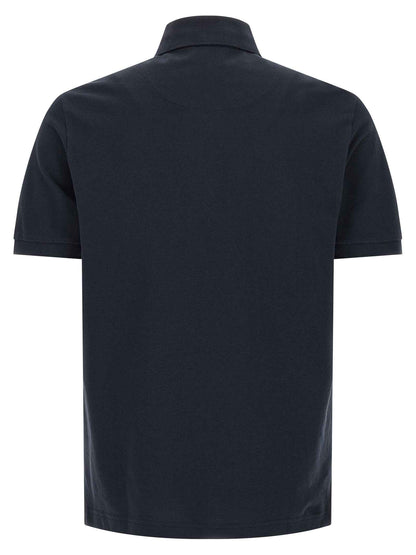 Blue Cotton Polo Shirt