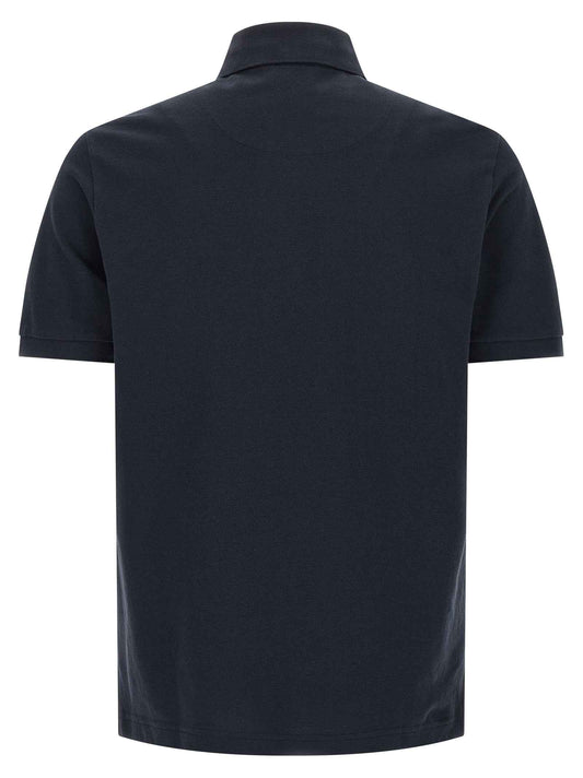 Blue Cotton Polo Shirt