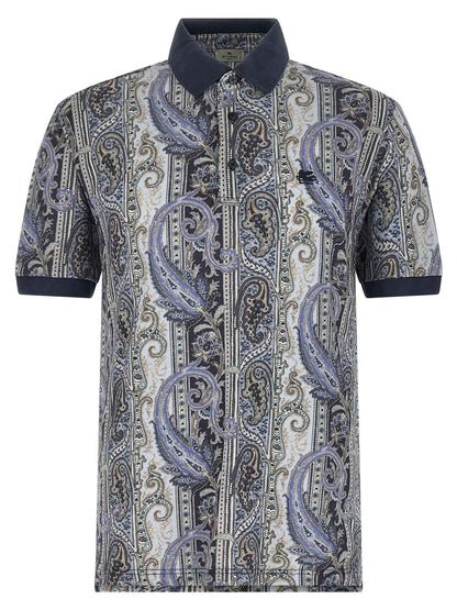 Blue Cotton Polo Shirt