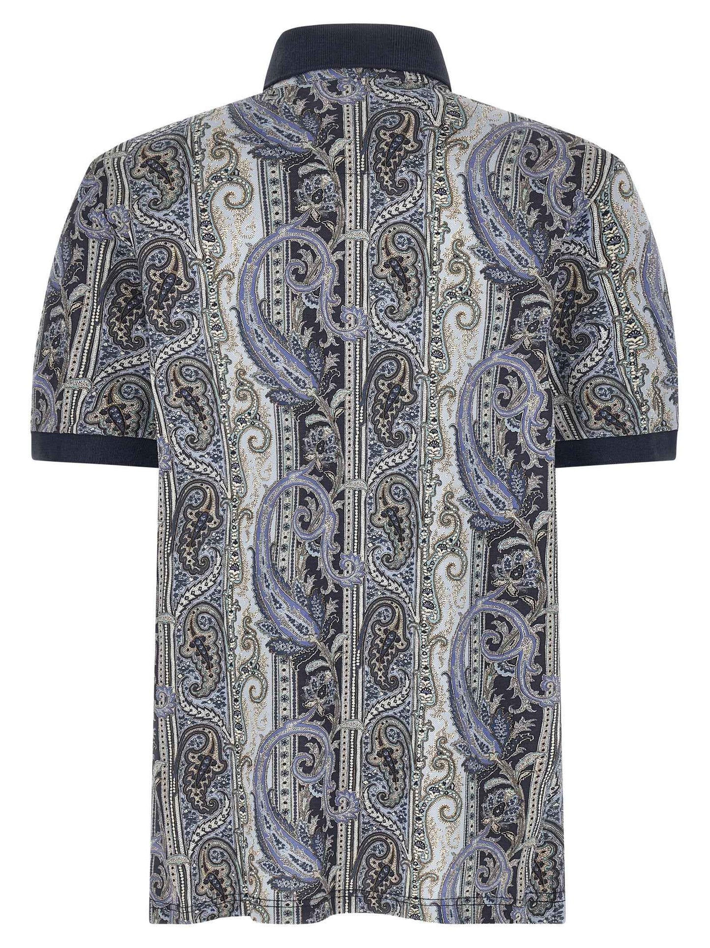 Blue Cotton Polo Shirt