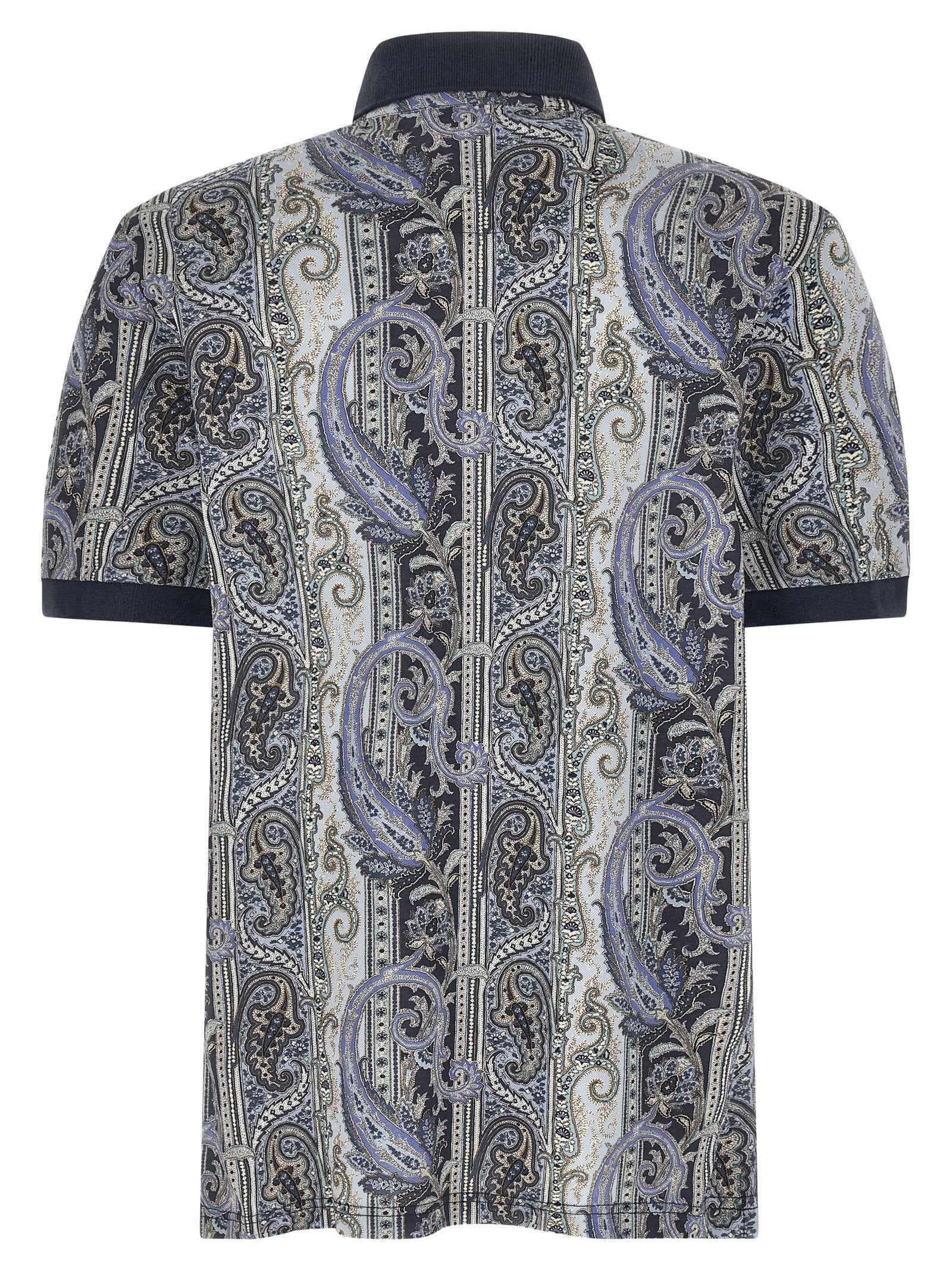 Blue Cotton Polo Shirt