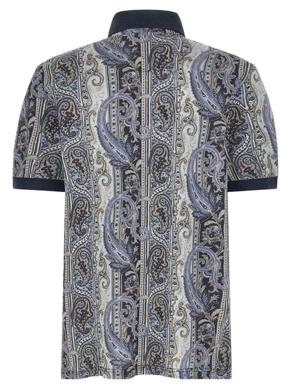 Blue Cotton Polo Shirt