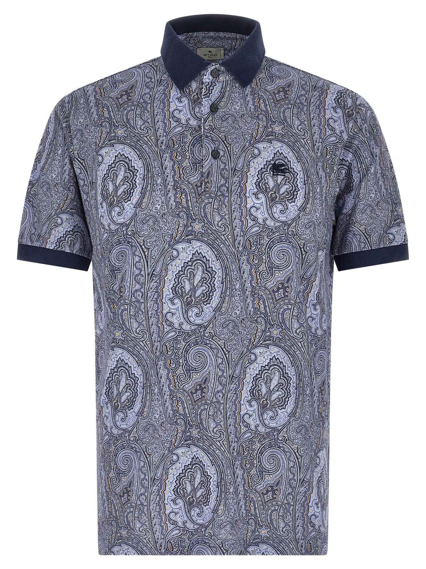 Blue Cotton Polo Shirt