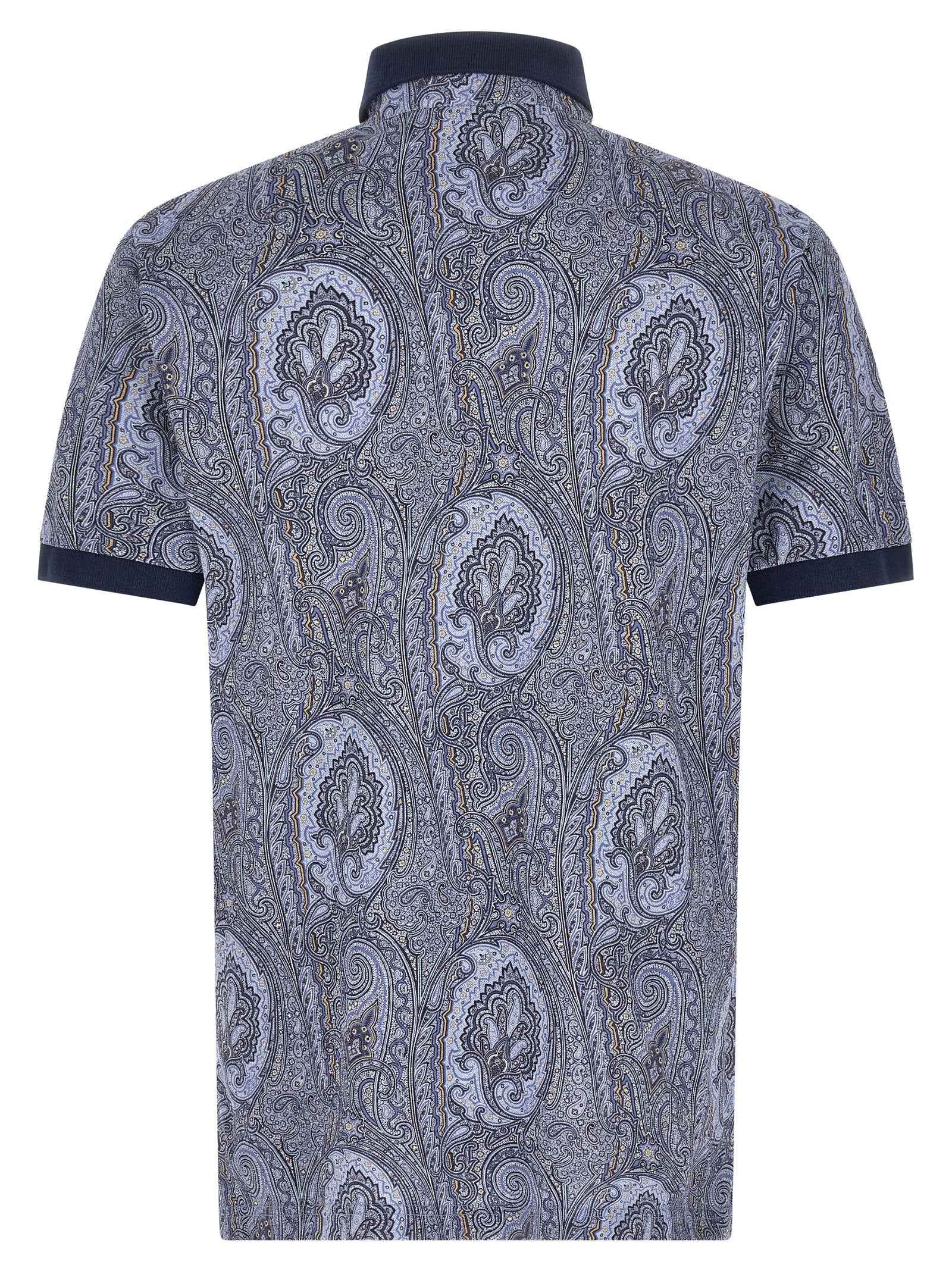 Blue Cotton Polo Shirt