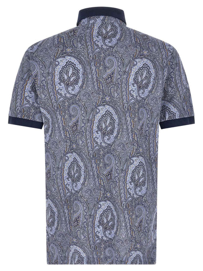 Blue Cotton Polo Shirt