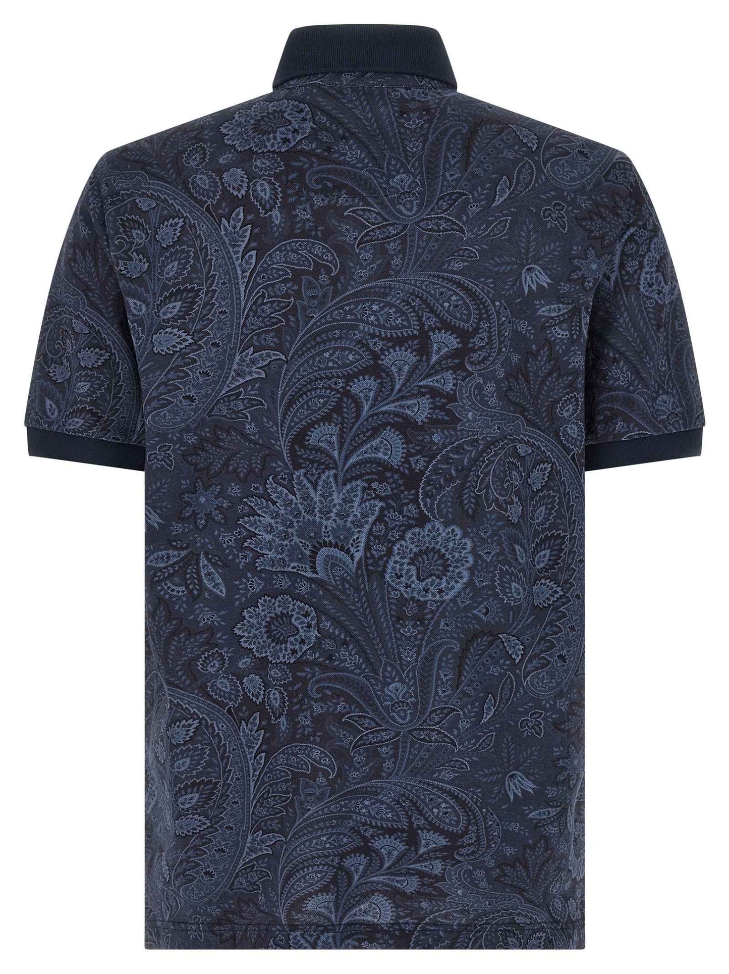 Blue Cotton Polo Shirt