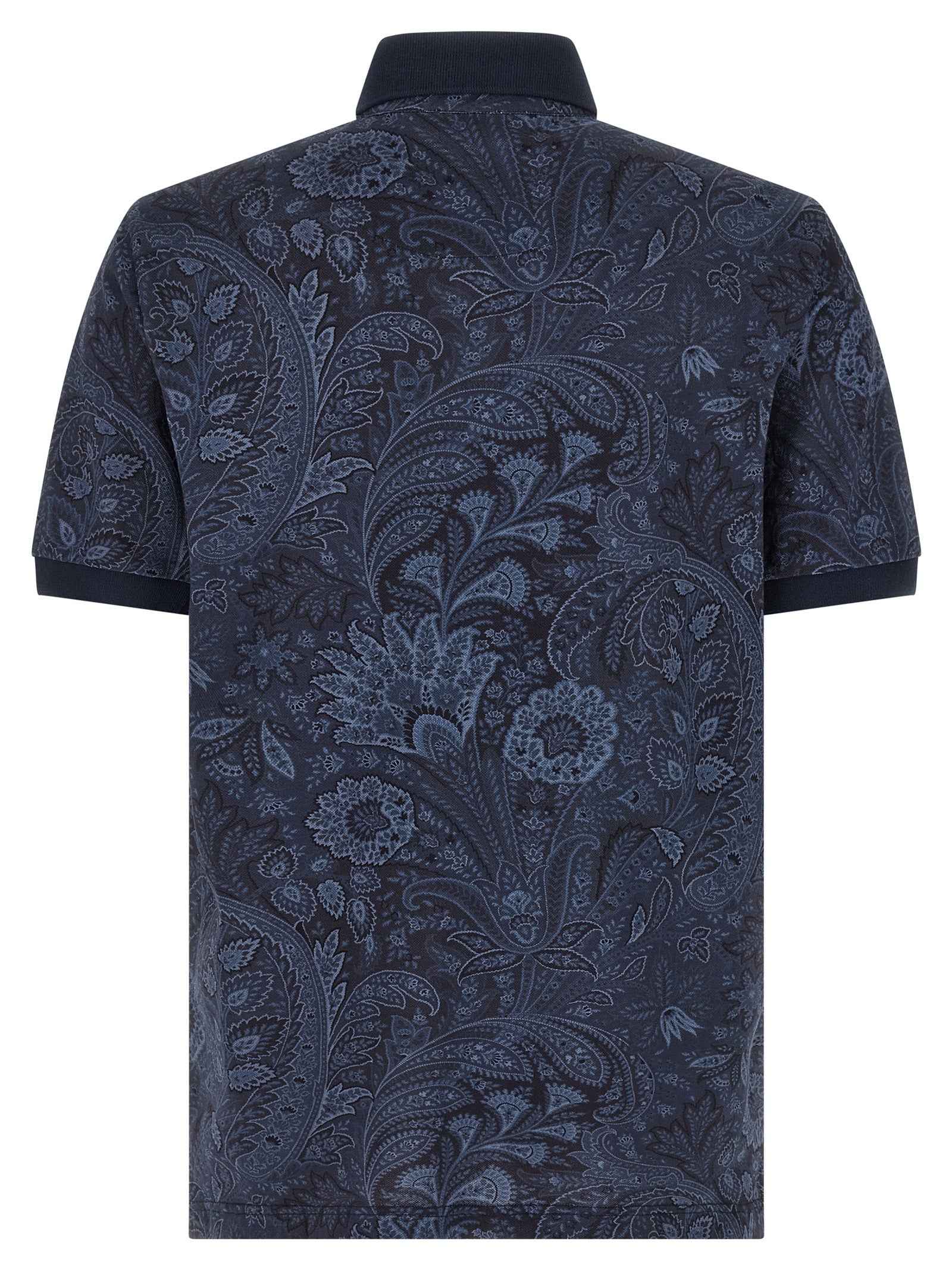 Blue Cotton Polo Shirt