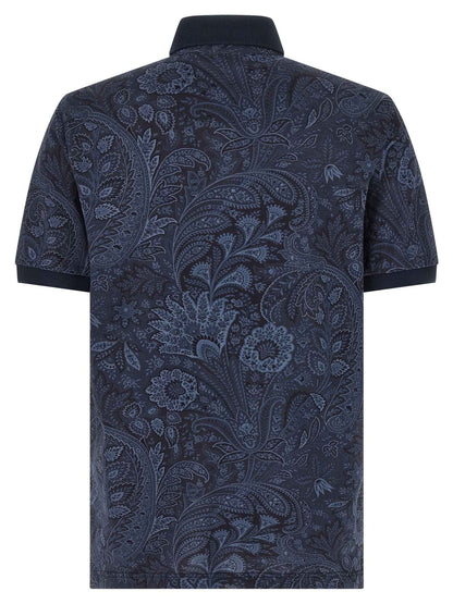Blue Cotton Polo Shirt
