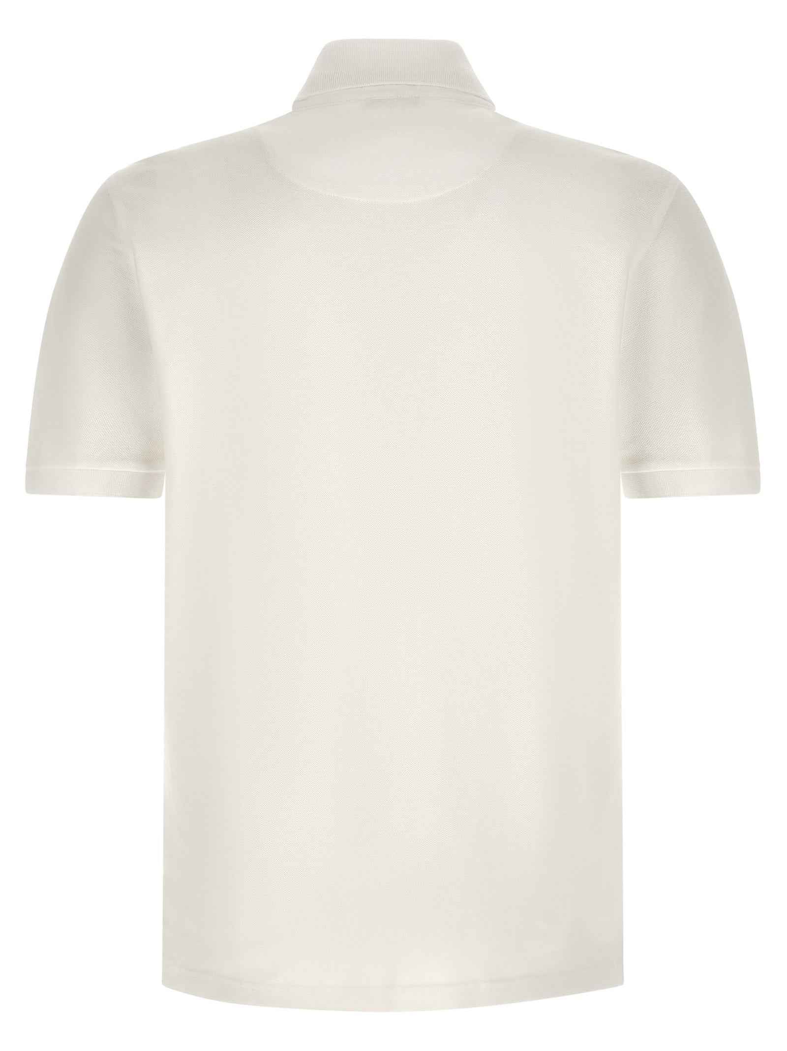 White Cotton Polo Shirt