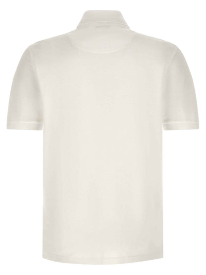 White Cotton Polo Shirt