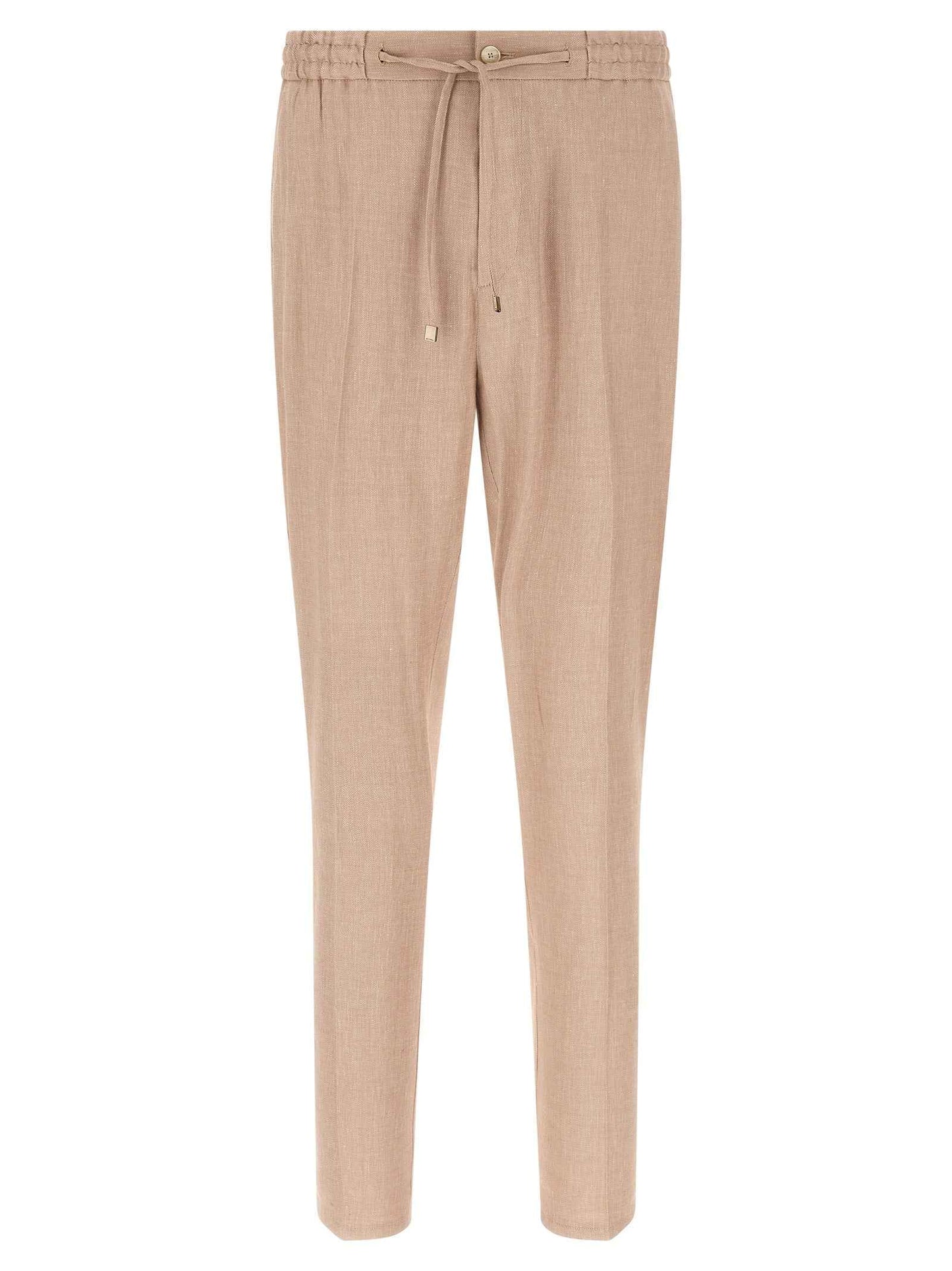 Beige Linen Joggers (Workout Pants)