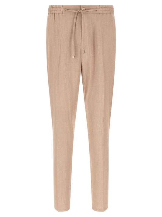 Beige Linen Joggers (Workout Pants)