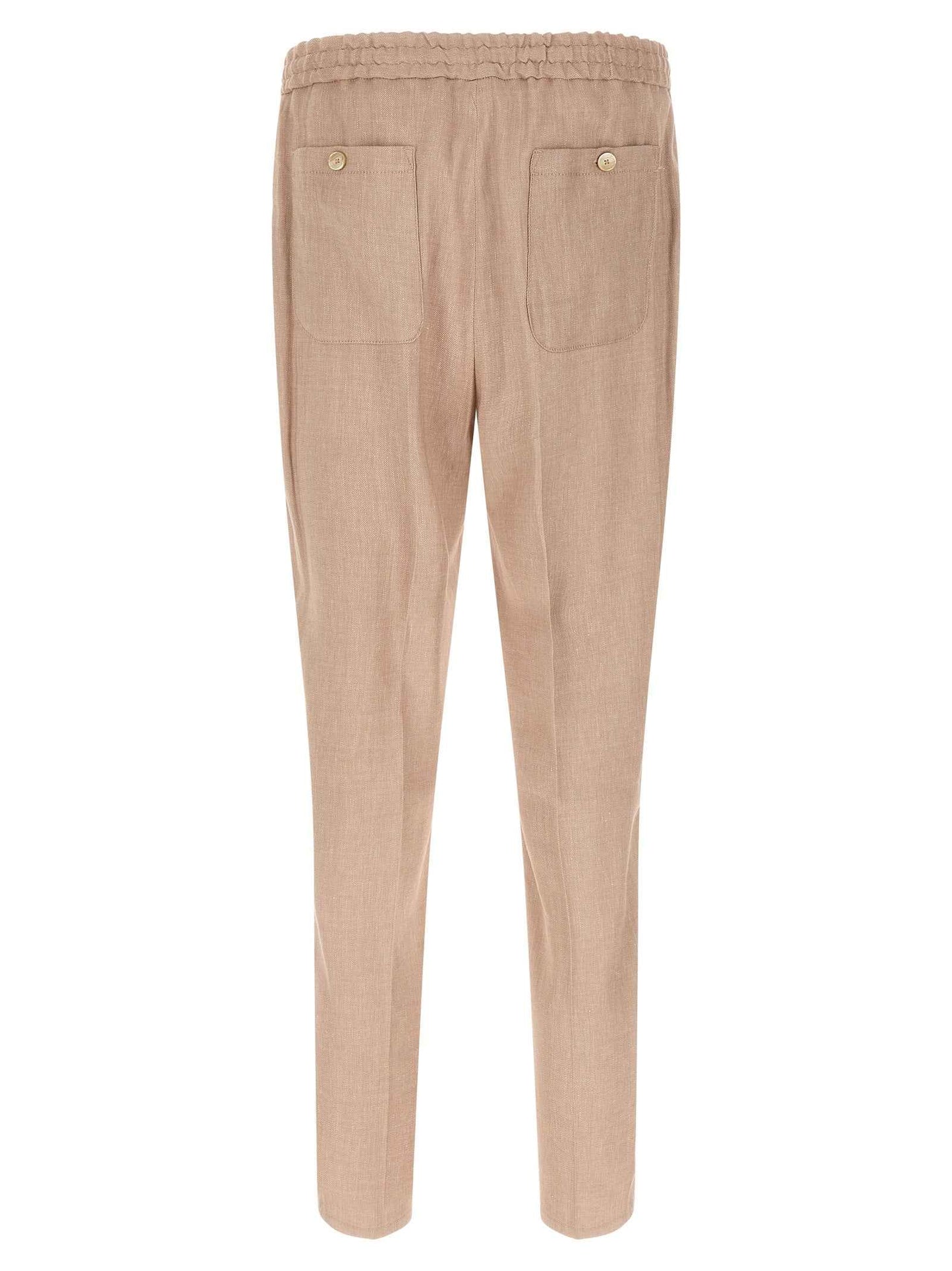 Beige Linen Joggers (Workout Pants)
