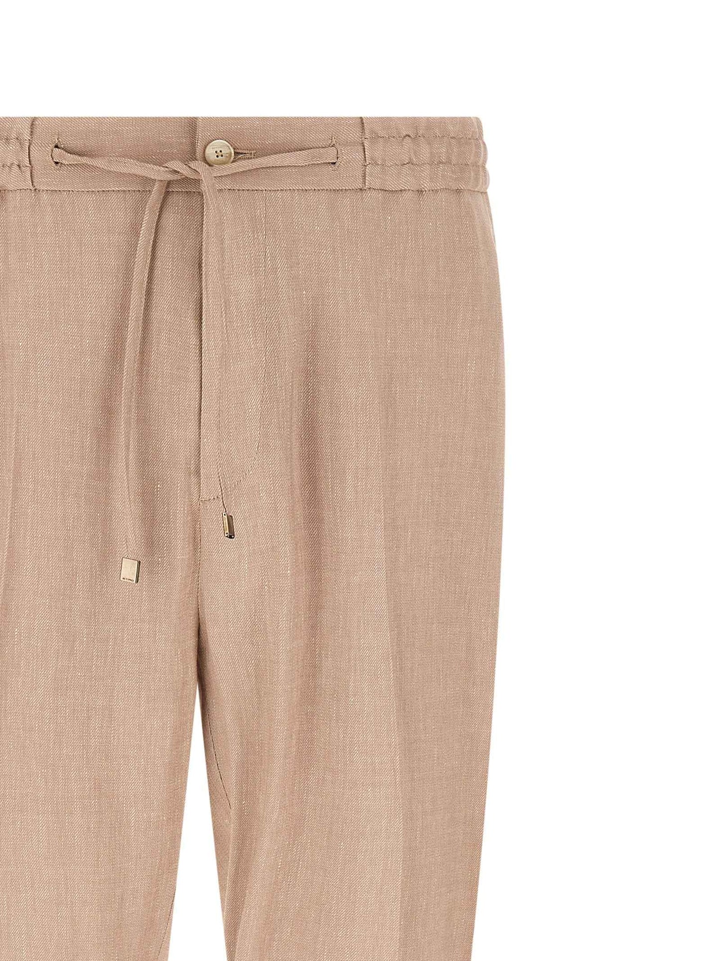 Beige Linen Joggers (Workout Pants)