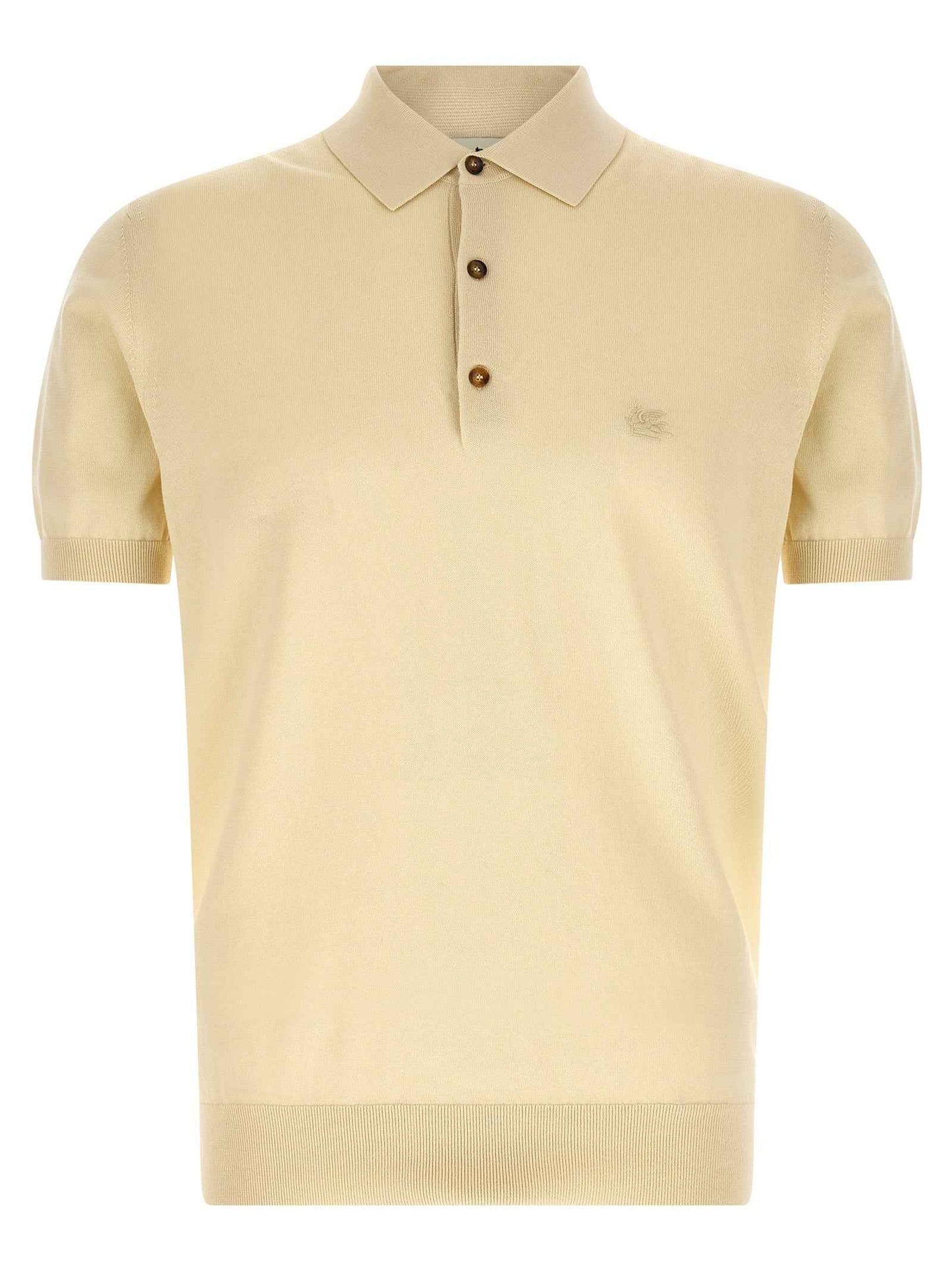 Beige Cotton Polo Shirt