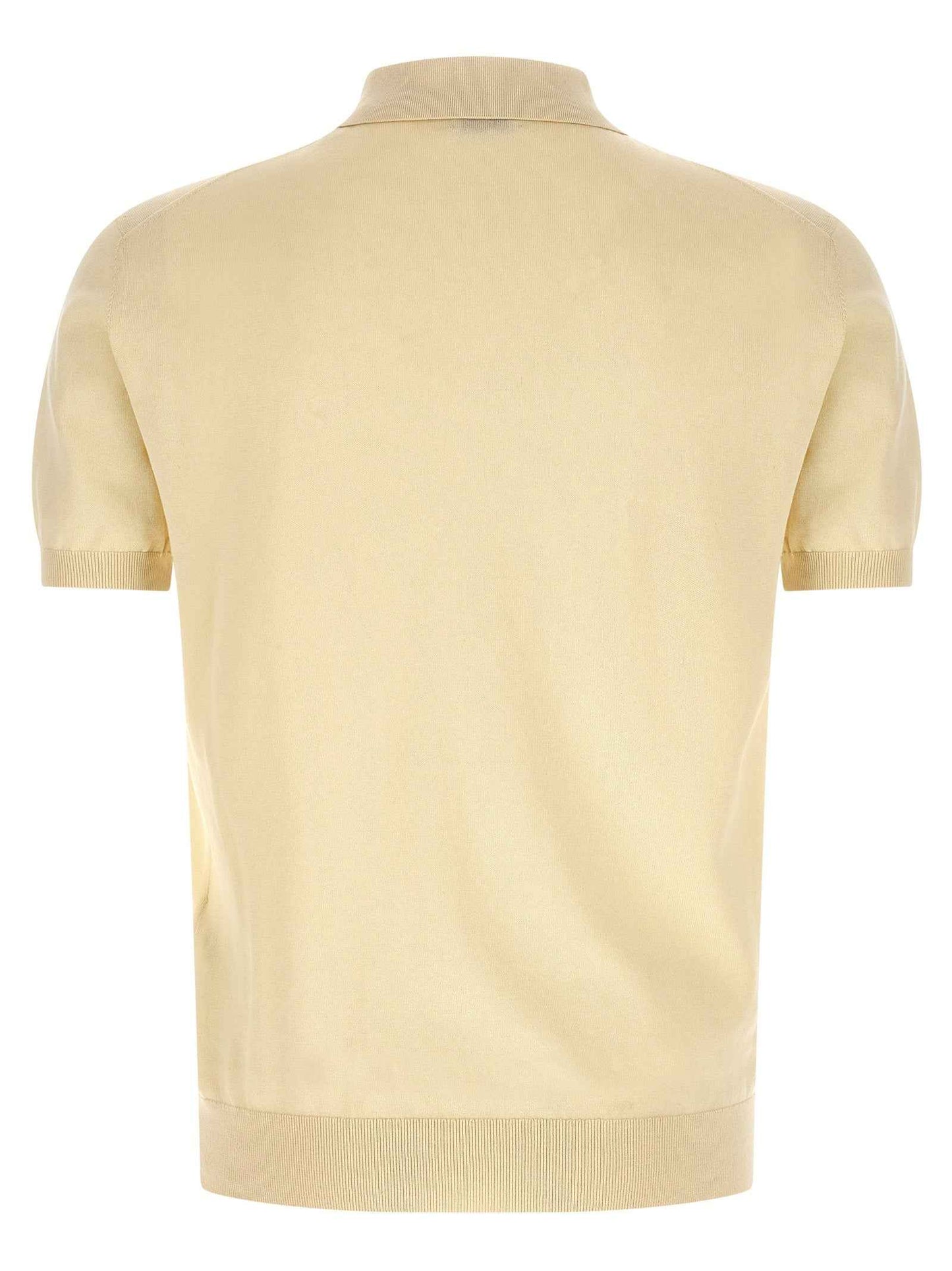 Beige Cotton Polo Shirt