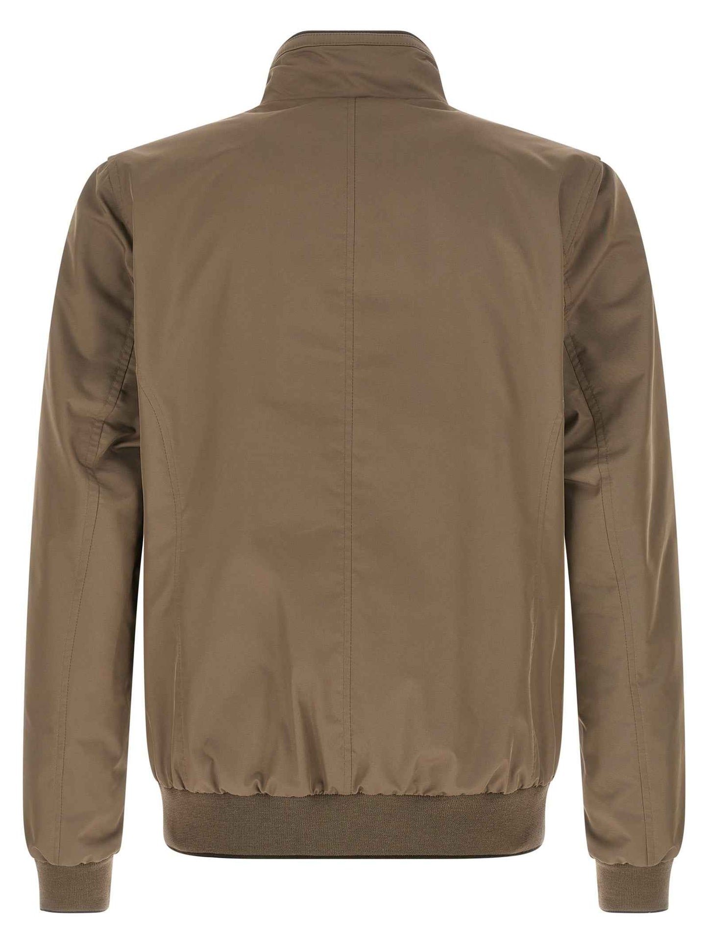 Beige Polyester Bomber