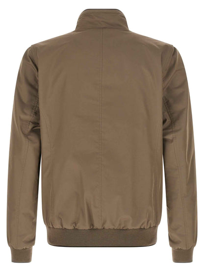 Beige Polyester Bomber