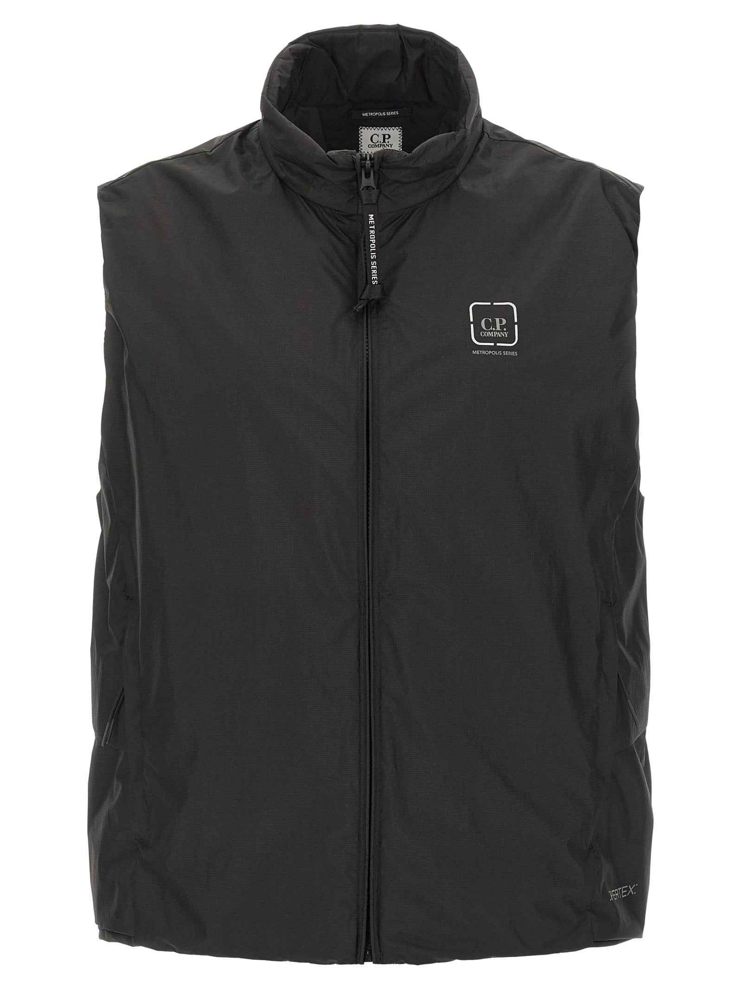 Black Polyamide Sleeveless Jacket
