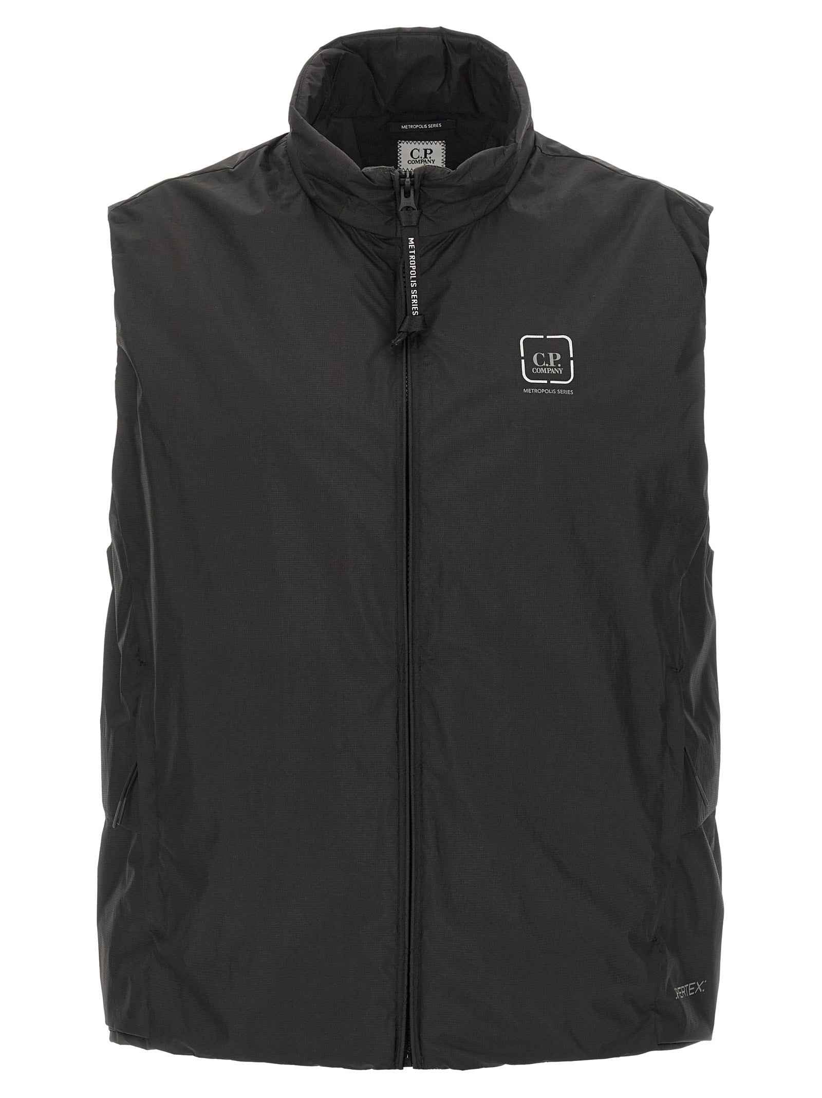 Black Polyamide Sleeveless Jacket