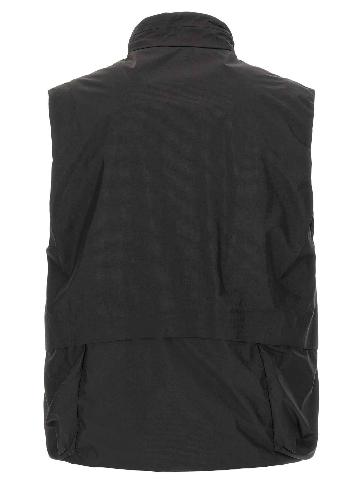 Black Polyamide Sleeveless Jacket