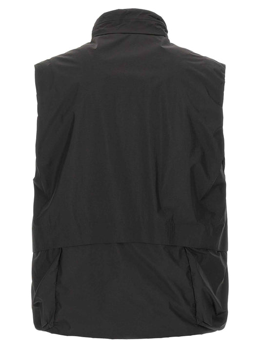 Black Polyamide Sleeveless Jacket
