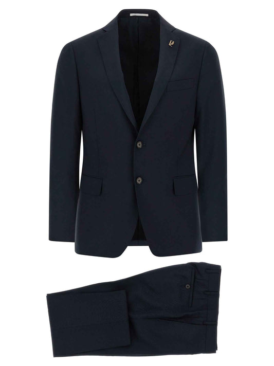 Blue Wool Two-Piece Suit