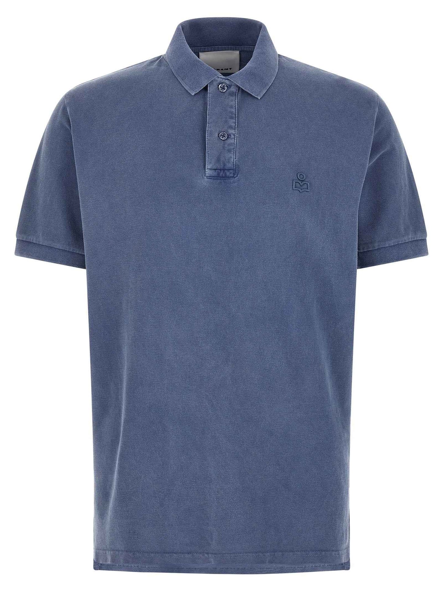 Blue Cotton Polo Shirt
