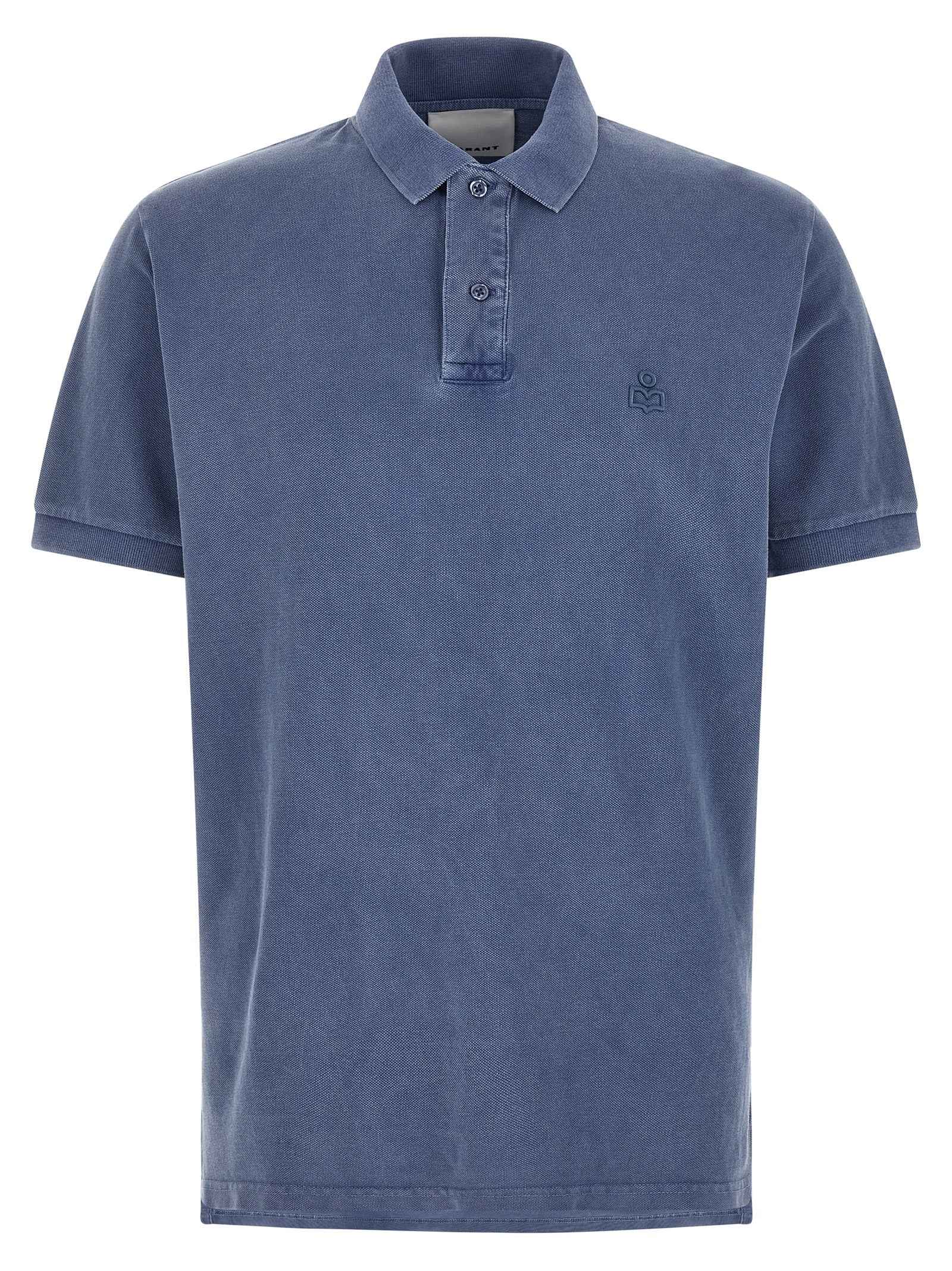 Blue Cotton Polo Shirt