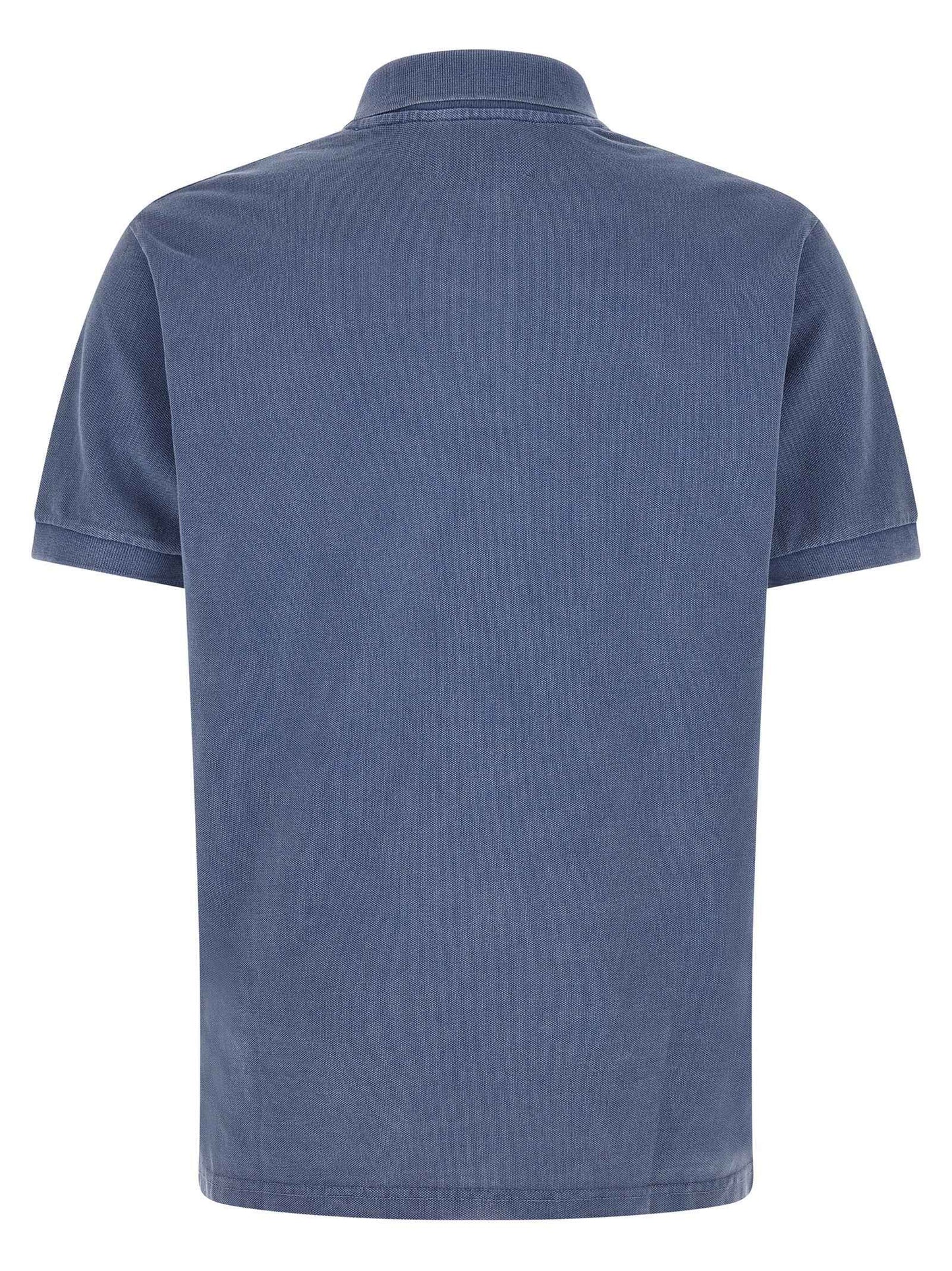 Blue Cotton Polo Shirt