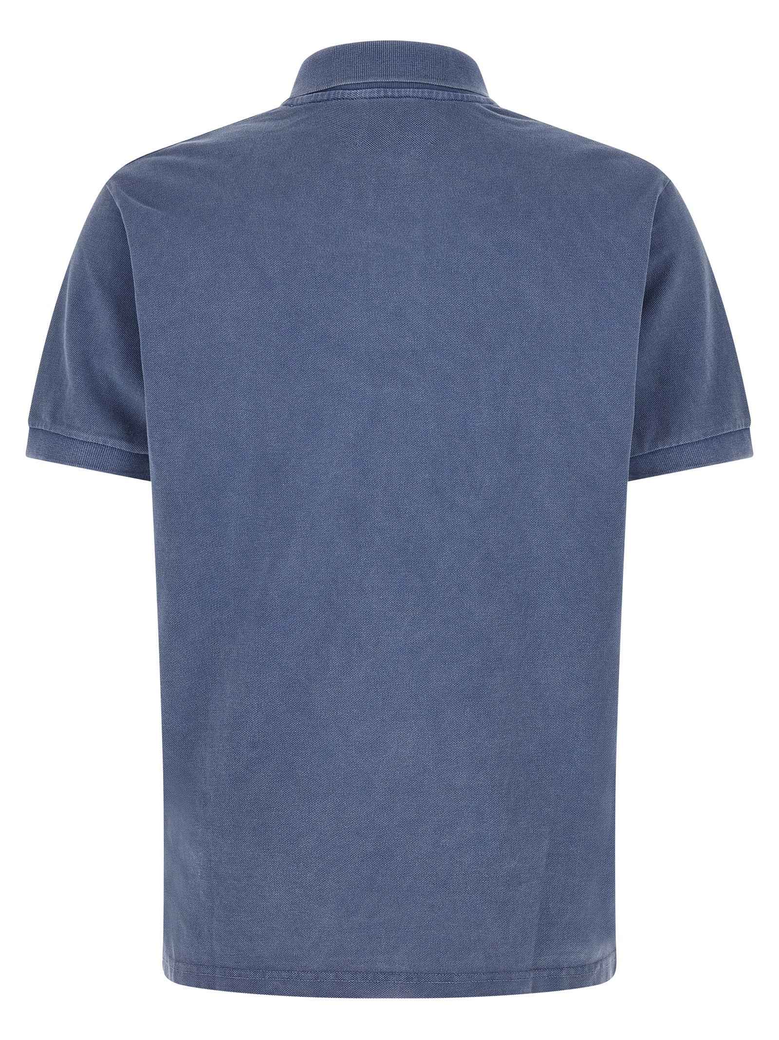 Blue Cotton Polo Shirt