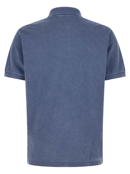 Blue Cotton Polo Shirt