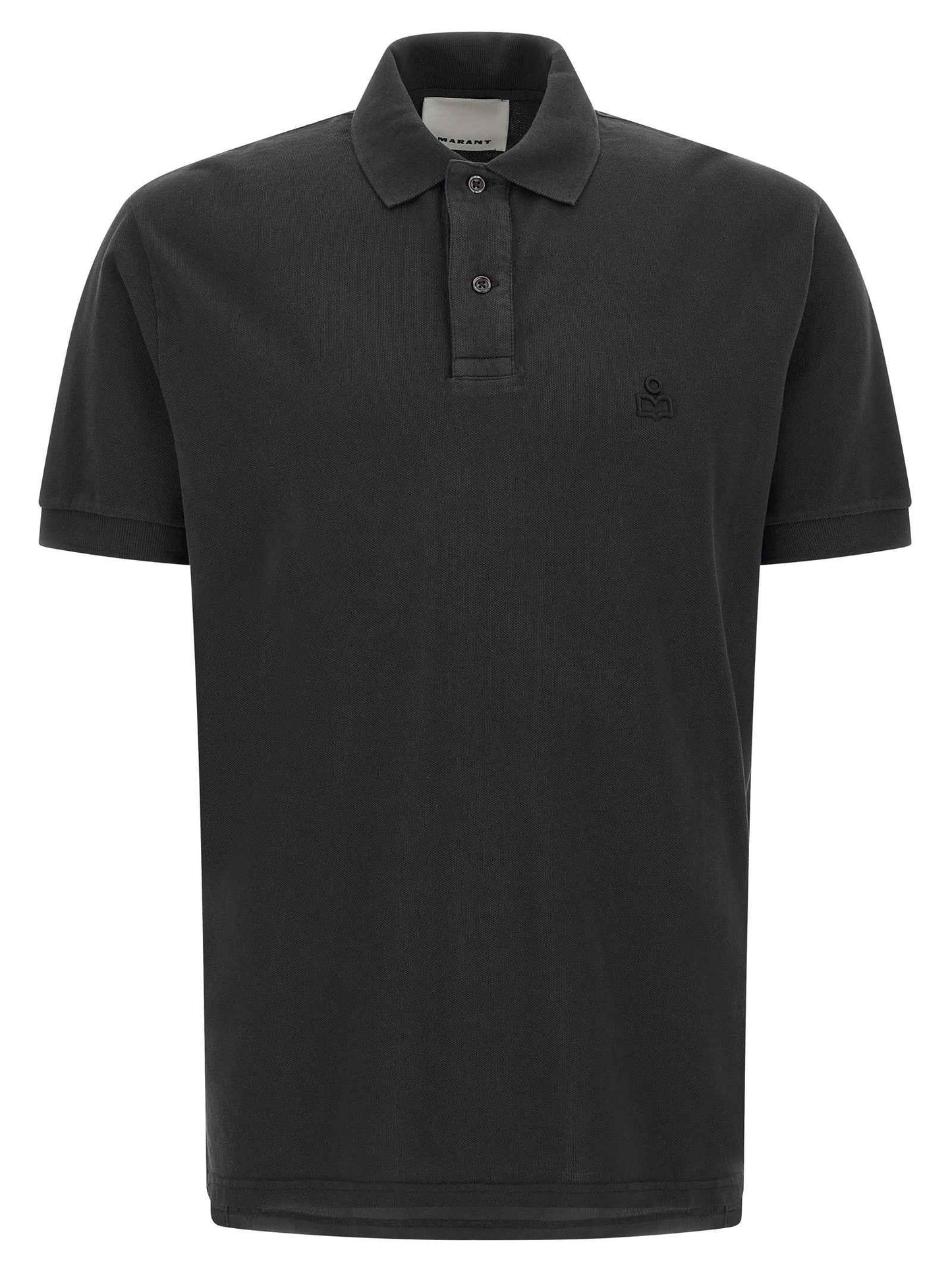 Black Cotton Polo Shirt