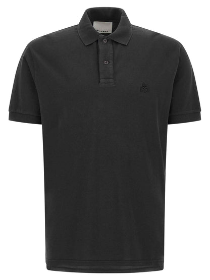 Black Cotton Polo Shirt