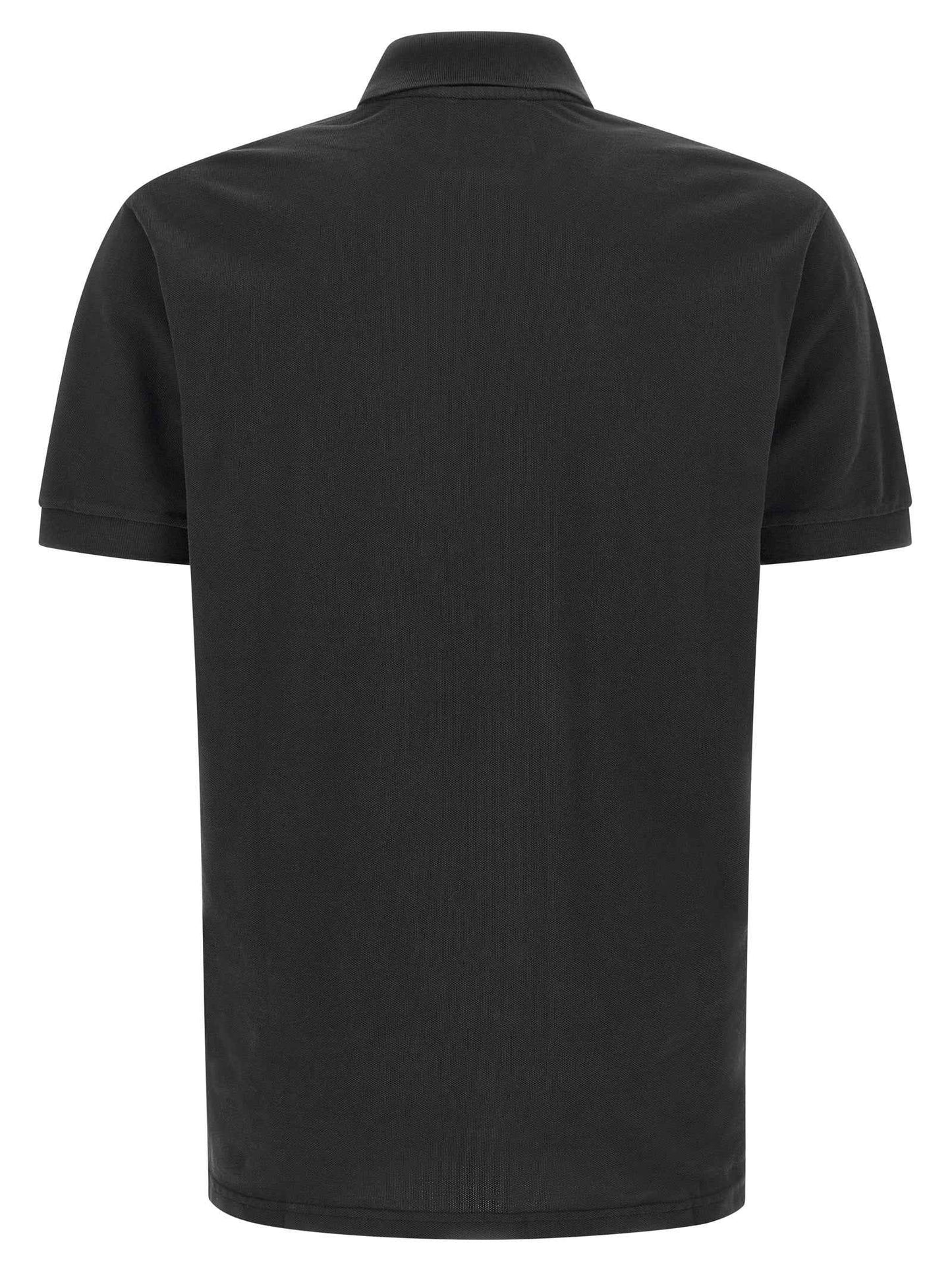 Black Cotton Polo Shirt