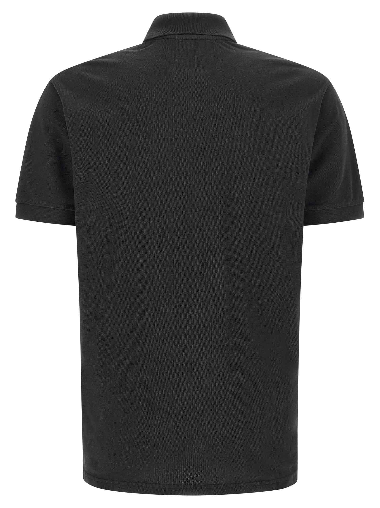 Black Cotton Polo Shirt