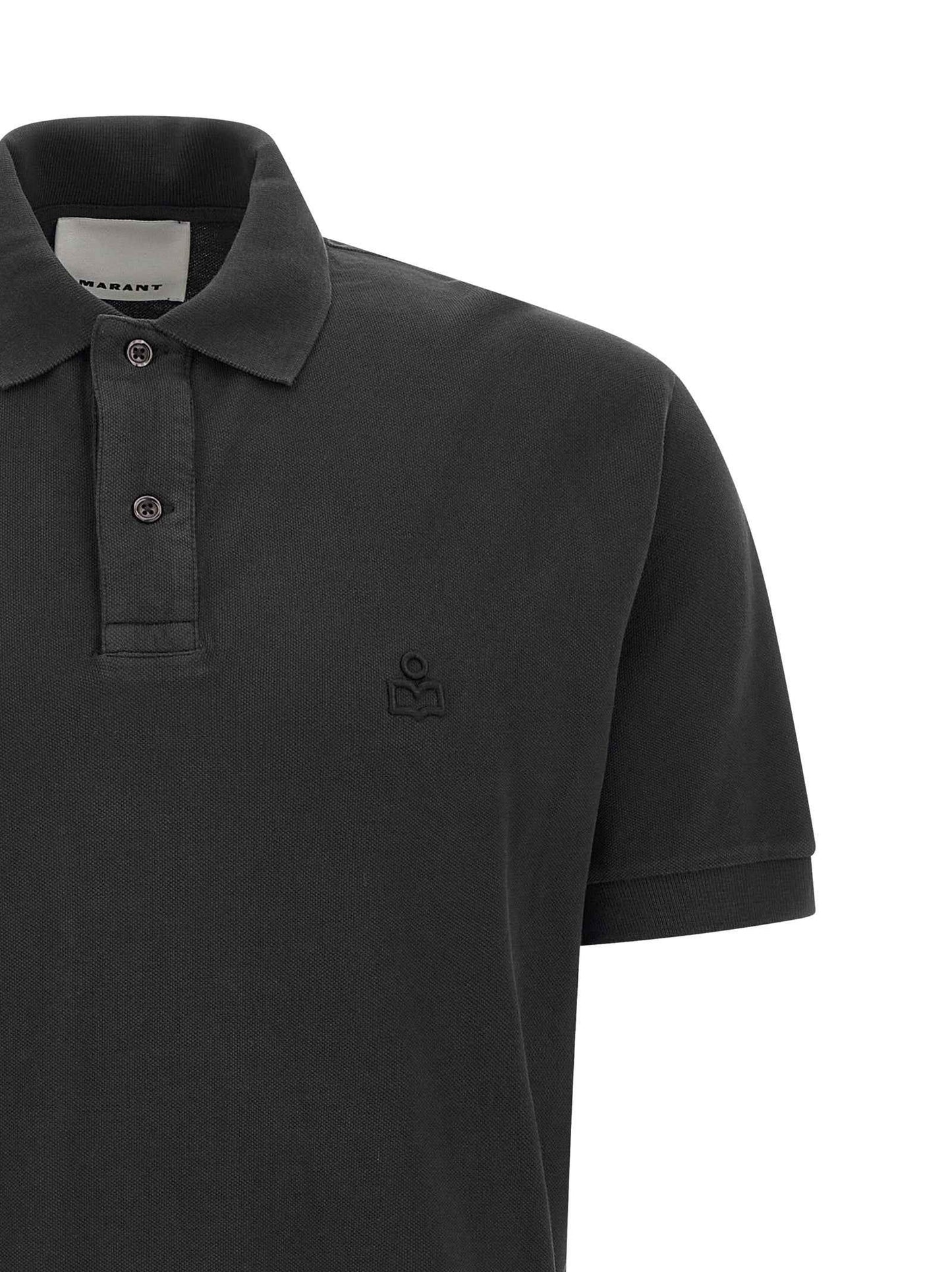 Black Cotton Polo Shirt